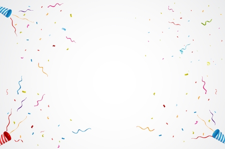exploding party popper backgroundのイラスト素材