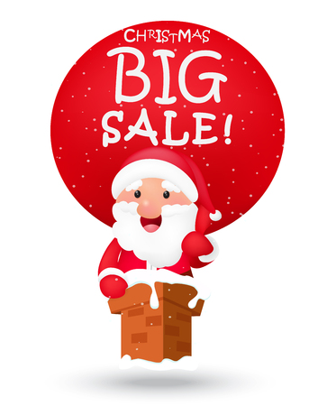 Christmas sale background with santa clausのイラスト素材