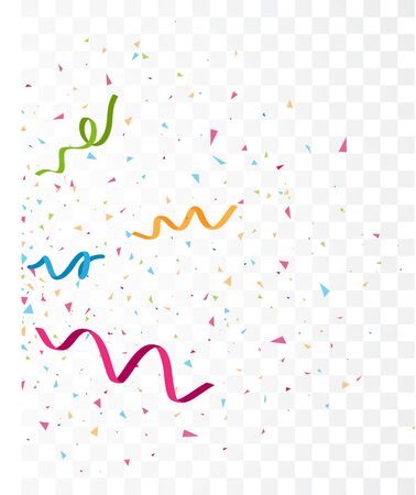Colorful celebration confetti , isolated on transparent backgroundのイラスト素材