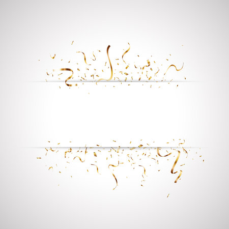 Gold confetti background, isolated on transparent backgroundのイラスト素材