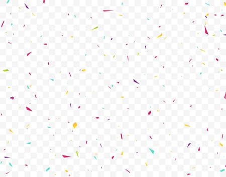 Vector Illustration of Colorful Confetti celebrations design isolated on transparent backgroundのイラスト素材