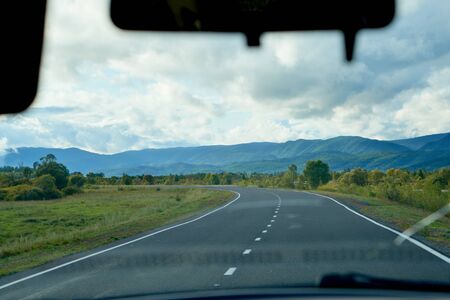 Looking at the Road Aheadの写真素材