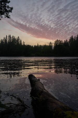 It's difficult to say when the sunset turns into the sunrise.の写真素材