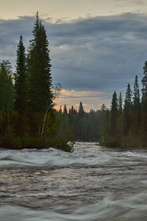 One of the biggest rapids on the riverの写真素材