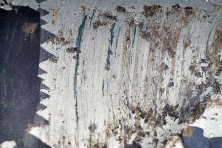 Car wing severely damaged in a car crashの写真素材