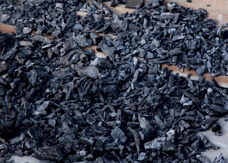 Natural wood charcoal, traditional charcoal, koyla useful for fire burningの写真素材