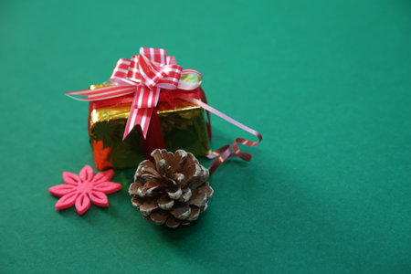 Season's greetings scene.Share your warm wishes with this image idea.view of magnificent giftbox...