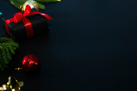 Season's greetings scene.Share your warm wishes with this image idea.view of magnificent gift box...