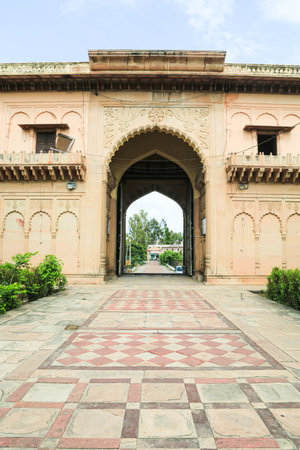 ancient Indian temple arches fragment,The sacred building carved from stone, Ancient rock curved temples of Hindu Godsの写真素材