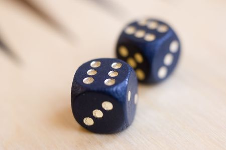 backgammon - throwing dicesの写真素材