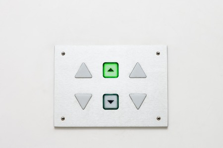 lift control panel with green control light
