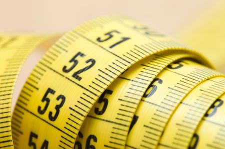 Soft plastic yellow measuring tape