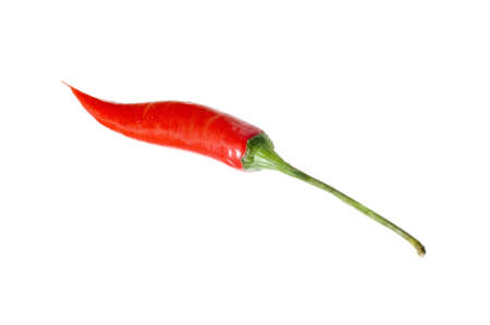 food - red hot chilli peppers on white background