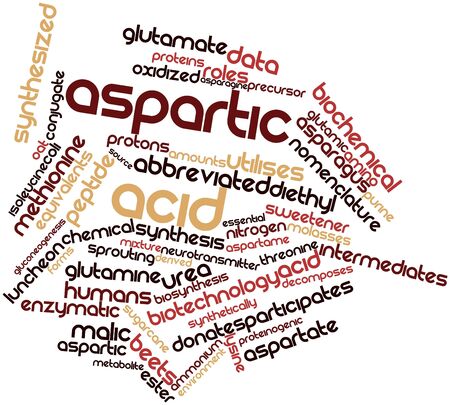 Abstract word cloud for Aspartic acid with related tags and termsの写真素材