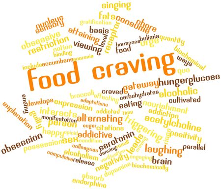 Abstract word cloud for Food craving with related tags and termsの写真素材