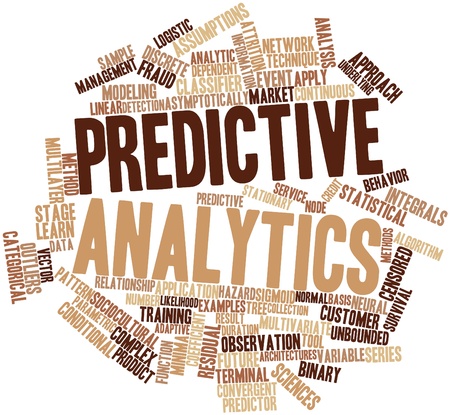 Abstract word cloud for Predictive analytics with related tags and termsの写真素材