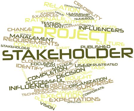 Abstract word cloud for Project stakeholder with related tags and termsの写真素材