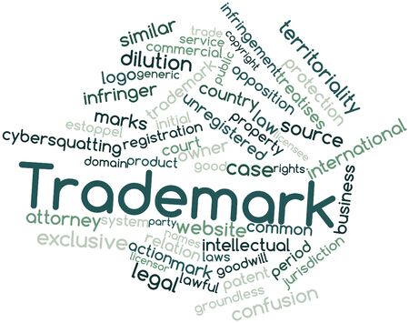 Abstract word cloud for Trademark with related tags and termsの写真素材