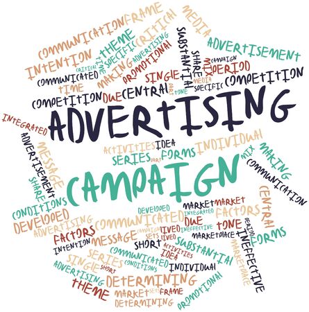Abstract word cloud for Advertising campaign with related tags and termsの写真素材