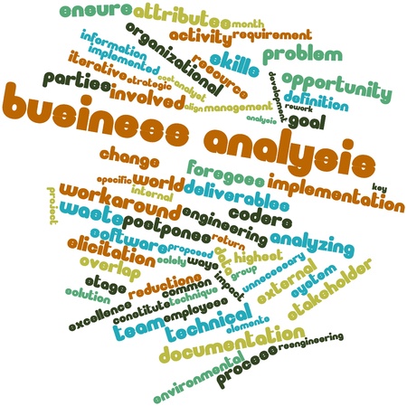 Abstract word cloud for Business analysis with related tags and termsの写真素材