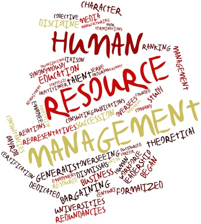 Abstract word cloud for Human resource management with related tags and termsの写真素材