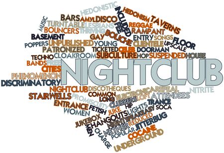 Abstract word cloud for Nightclub with related tags and termsの写真素材