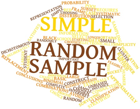 Abstract word cloud for Simple random sample with related tags and termsの写真素材