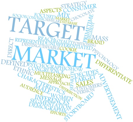 Abstract word cloud for Target market with related tags and termsの写真素材