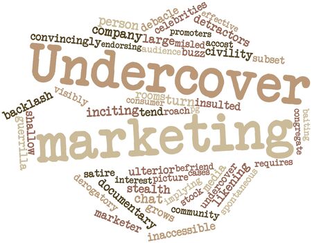 Abstract word cloud for Undercover marketing with related tags and termsの写真素材