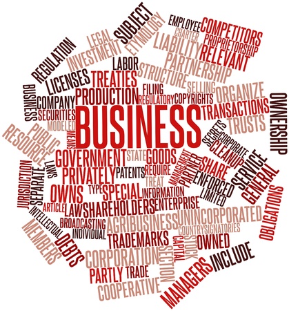 Abstract word cloud for Business with related tags and termsの写真素材