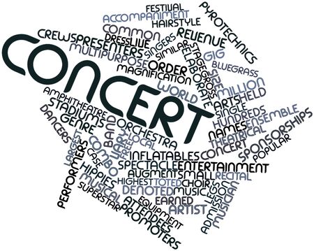 Abstract word cloud for Concert with related tags and termsの写真素材