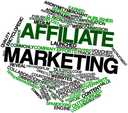 Abstract word cloud for Affiliate marketing with related tags and termsの写真素材