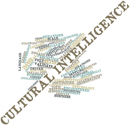 Abstract word cloud for Cultural intelligence with related tags and termsの写真素材