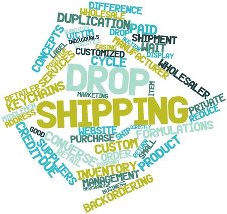 Abstract word cloud for Drop shipping with related tags and termsの写真素材