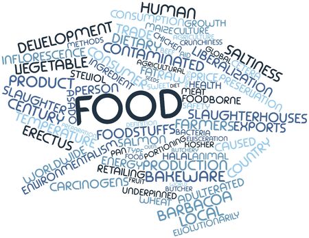 Abstract word cloud for Food with related tags and termsの写真素材