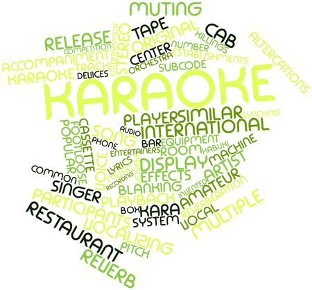 Abstract word cloud for Karaoke with related tags and termsの写真素材