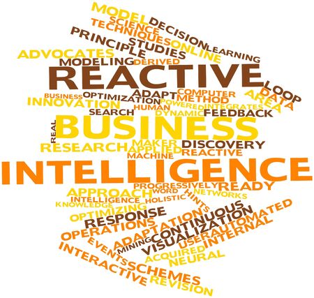 Abstract word cloud for Reactive business intelligence with related tags and termsの写真素材