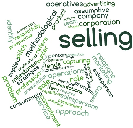 Abstract word cloud for Selling with related tags and termsの写真素材