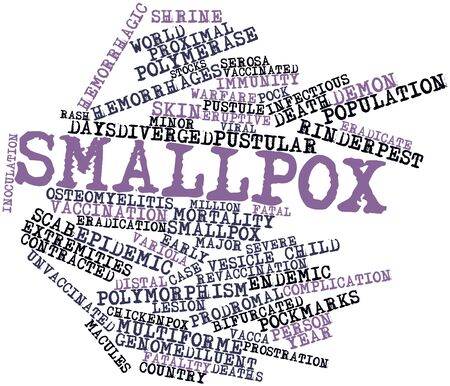Abstract word cloud for Smallpox with related tags and termsの写真素材