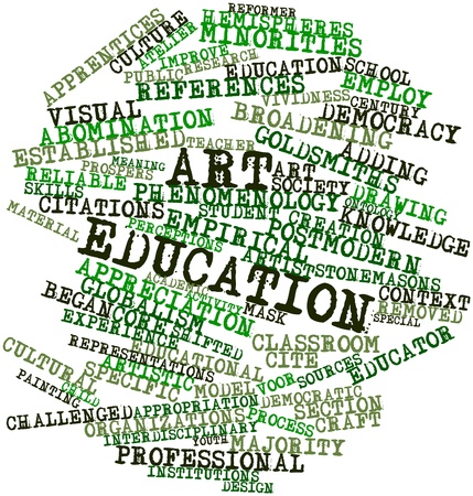 Abstract word cloud for Art education with related tags and termsの写真素材