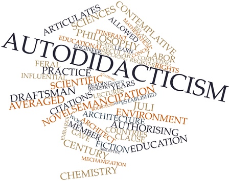 Abstract word cloud for Autodidacticism with related tags and termsの写真素材
