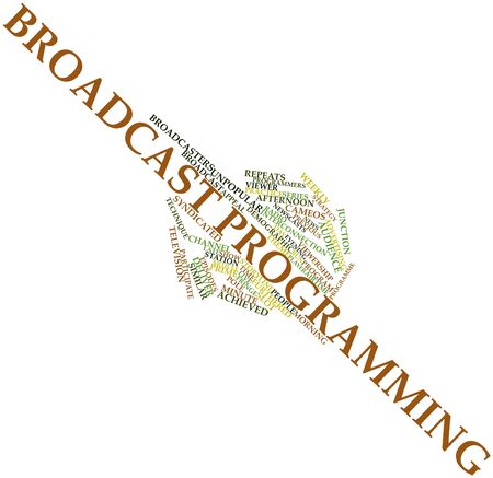 Abstract word cloud for Broadcast programming with related tags and termsの写真素材