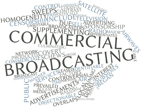 Abstract word cloud for Commercial broadcasting with related tags and termsの写真素材