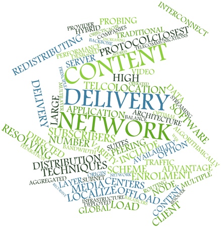 Abstract word cloud for Content delivery network with related tags and termsの写真素材
