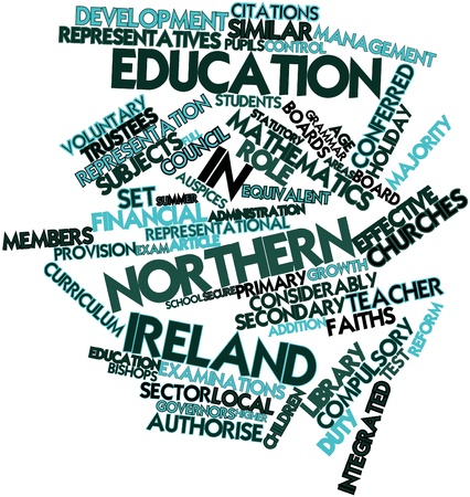 Abstract word cloud for Education in Northern Ireland with related tags and termsの写真素材