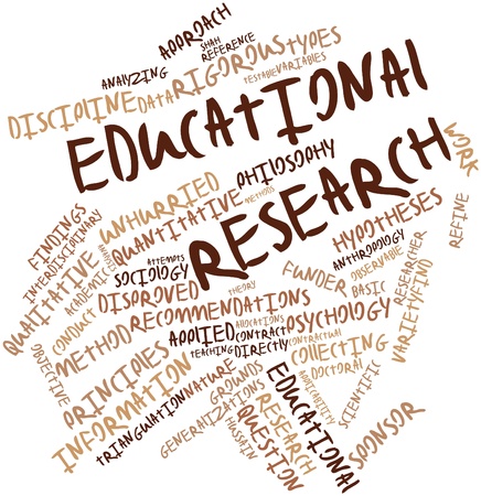 Abstract word cloud for Educational research with related tags and termsの写真素材