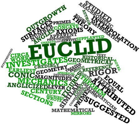Abstract word cloud for Euclid with related tags and termsの写真素材