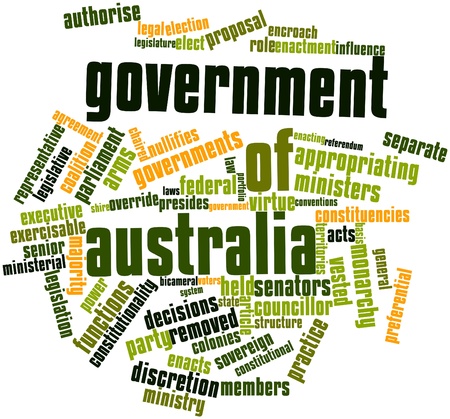 Abstract word cloud for Government of Australia with related tags and termsの写真素材
