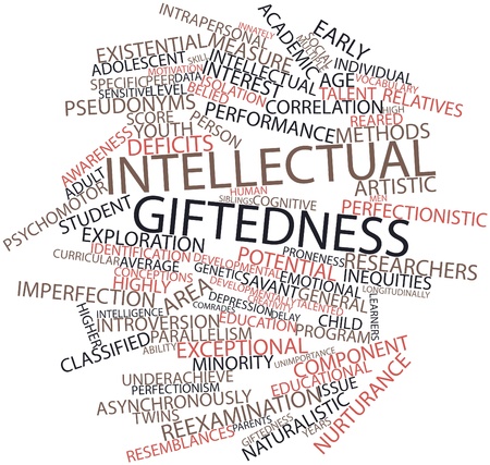 Abstract word cloud for Intellectual giftedness with related tags and termsの写真素材