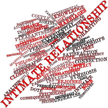 Abstract word cloud for Intimate relationship with related tags and termsの写真素材